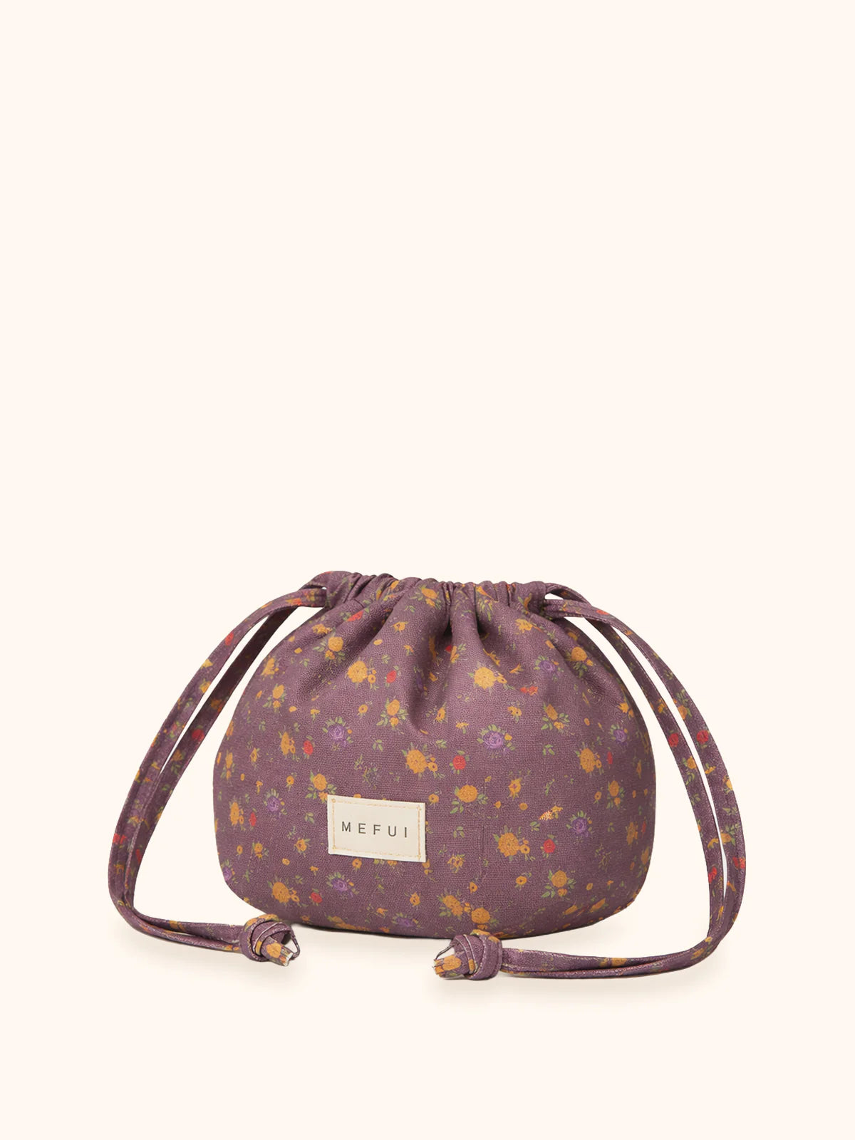 Borsa pochette viola con fiorellini Me Fui