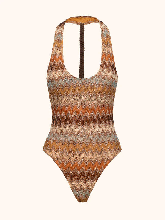 Costume intero simil missoni caramel Me Fui