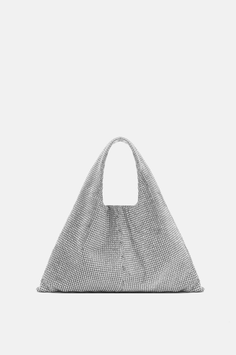 Borsa parks argento con cristalli