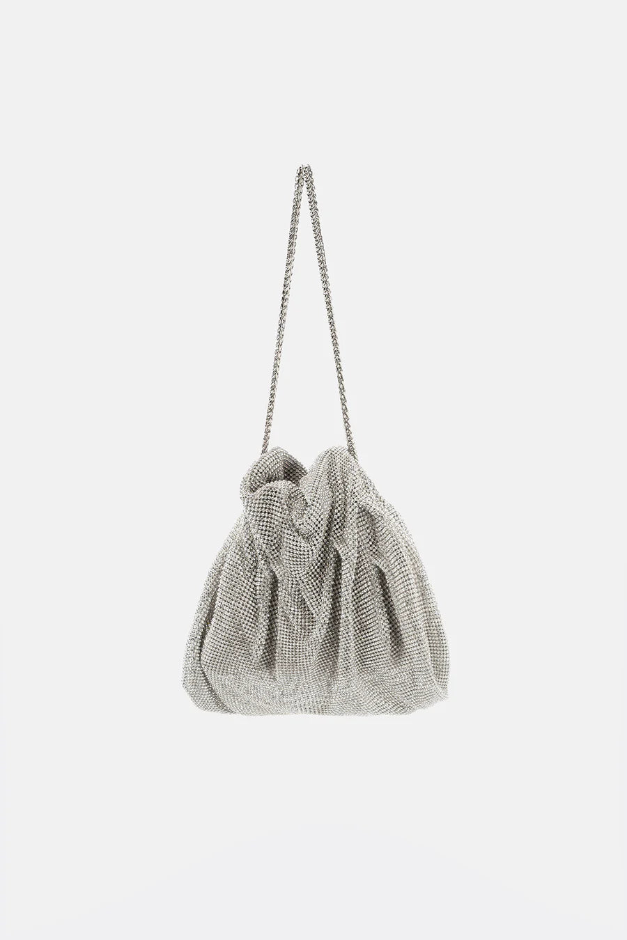 Borsa sacchetto toronto argento con cristalli