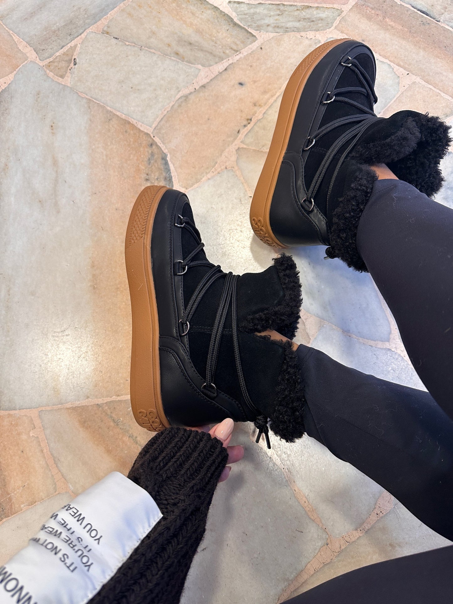 Scarponcino teddy nero